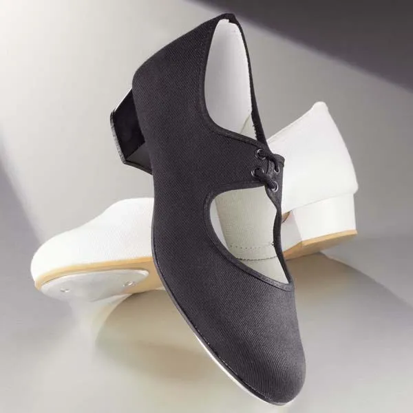 1st Position Chaussures de Claquettes en Toile à Petit Talon