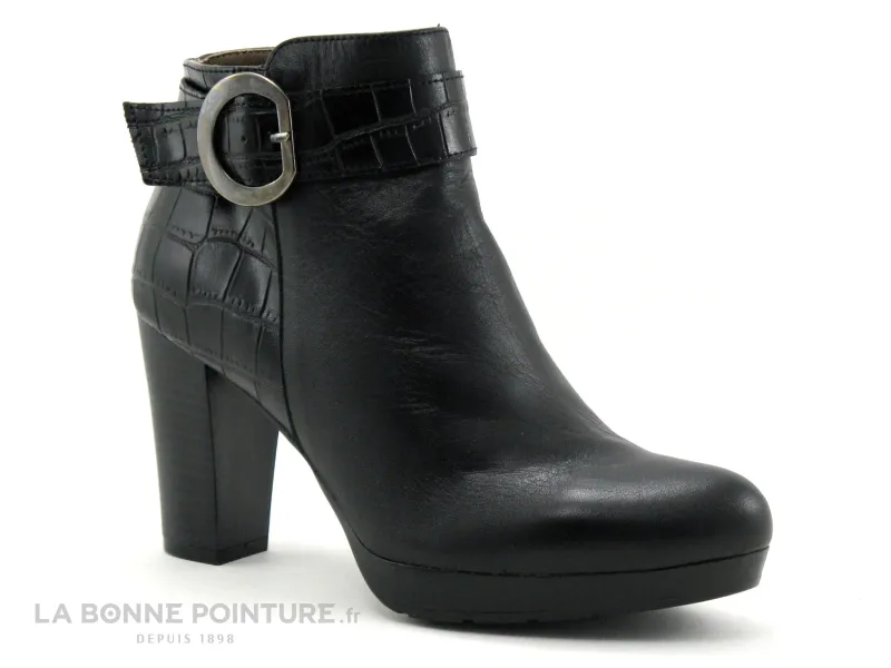 Achat chaussures Patricia Miller Femme Boots, vente Patricia Miller 5178 - Noir - Noir croco - Bottine talon haut