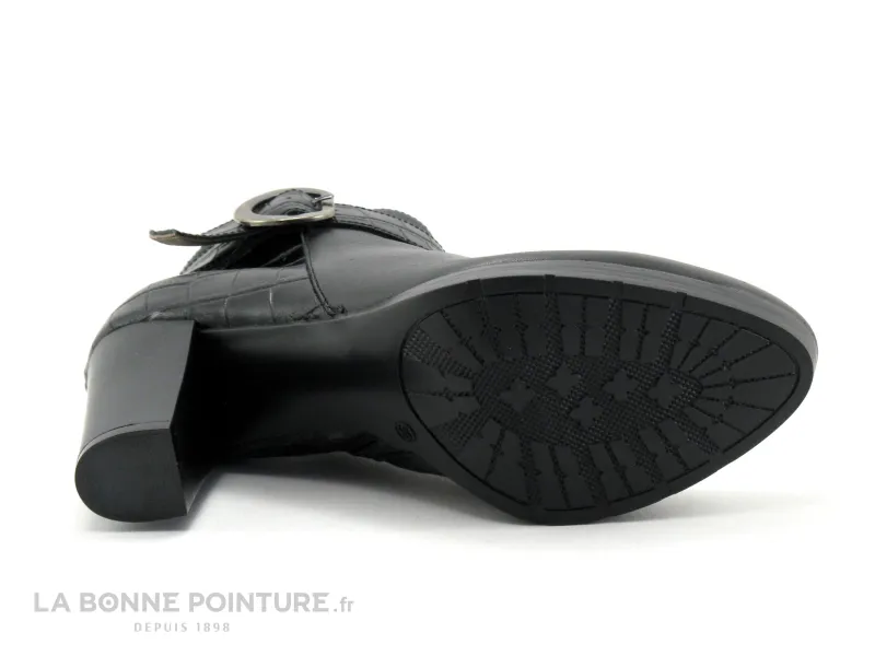 Achat chaussures Patricia Miller Femme Boots, vente Patricia Miller 5178 - Noir - Noir croco - Bottine talon haut