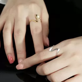 Bague Vague Dorée Argentée
