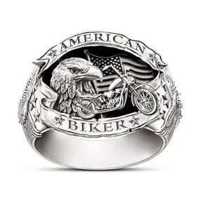 Bague Vintage  Motard Américain