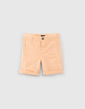 Bermuda chino orangé garçon