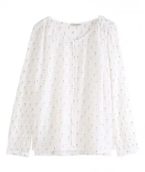 Blouse en coton imprimé Tulipes