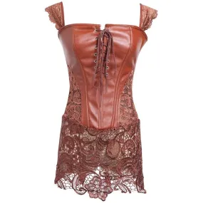 Brown Lace Corset