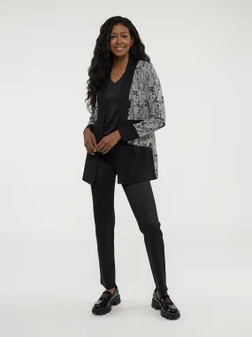 Cardigan semi-ajusté à manches longues