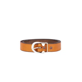 Ceinture mixte fine en cuir