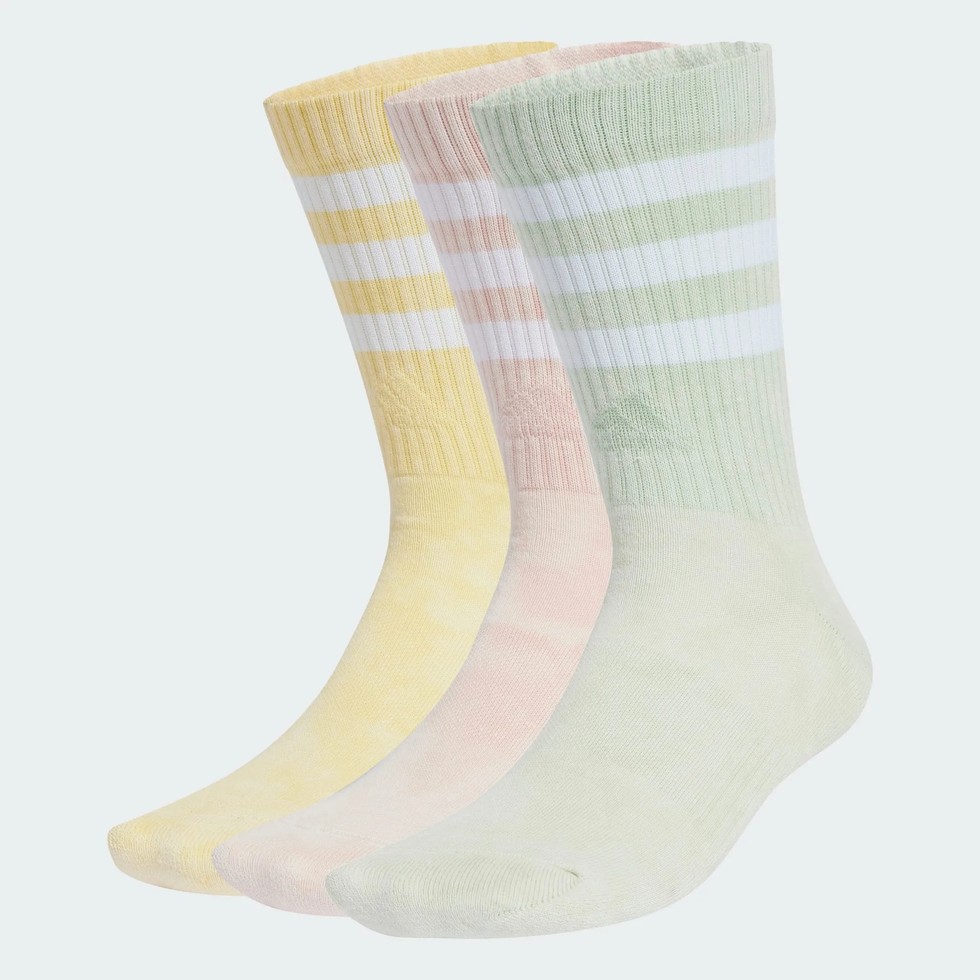 Chaussettes mi-mollet effet délavé 3-Stripes (3 paires)