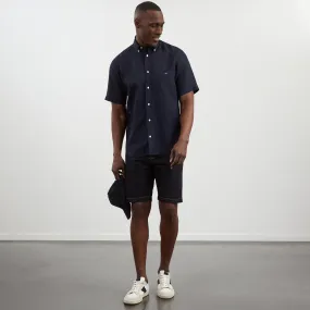 Chemisette en lin bleu marine