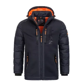 Geographical Norway Beachwood Homme - Doudoune bimatière contrastée et matelassée Marine Orange