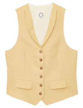 Gilet Robinson en lin citron