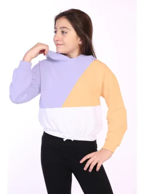 Girl's Hooded Sweatshirt Blue