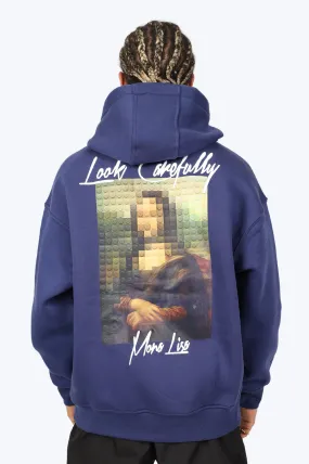 HOODIE MONA PIXEL - BLEU
