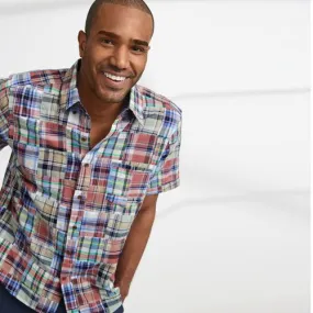 La Chemise Madras Col à Pointes Boutonnées, Homme Stature Standard
