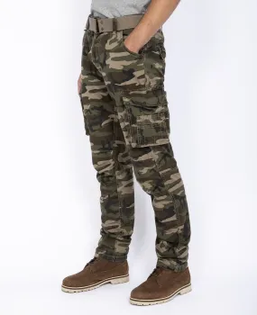 Pantalon cargo slim multipoches