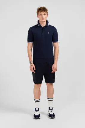Pull bleu marine à manches courtes