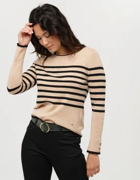 Pull rayé laine cachemire 