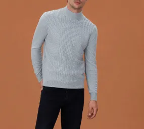 Pull à col mi-haut gris Lorentin