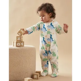 Pyjama 1 pièce imprimé dino en jersey bleu - Noukies