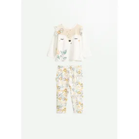 Pyjama bébé 2 pièces écru Capucine - PETIT BEGUIN