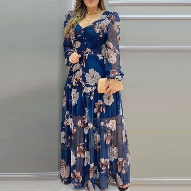Robe Fleurie de Cérémonie