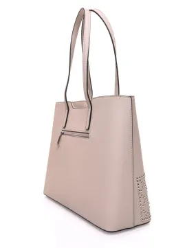Sac cabas clouté taupe