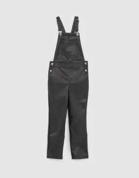 Salopette noire esprit rock fille