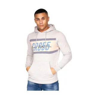 Sweat à capuche gramply homme gris clair chiné Crosshatch