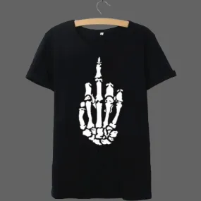 T-shirt doigt d'honneur pour femme