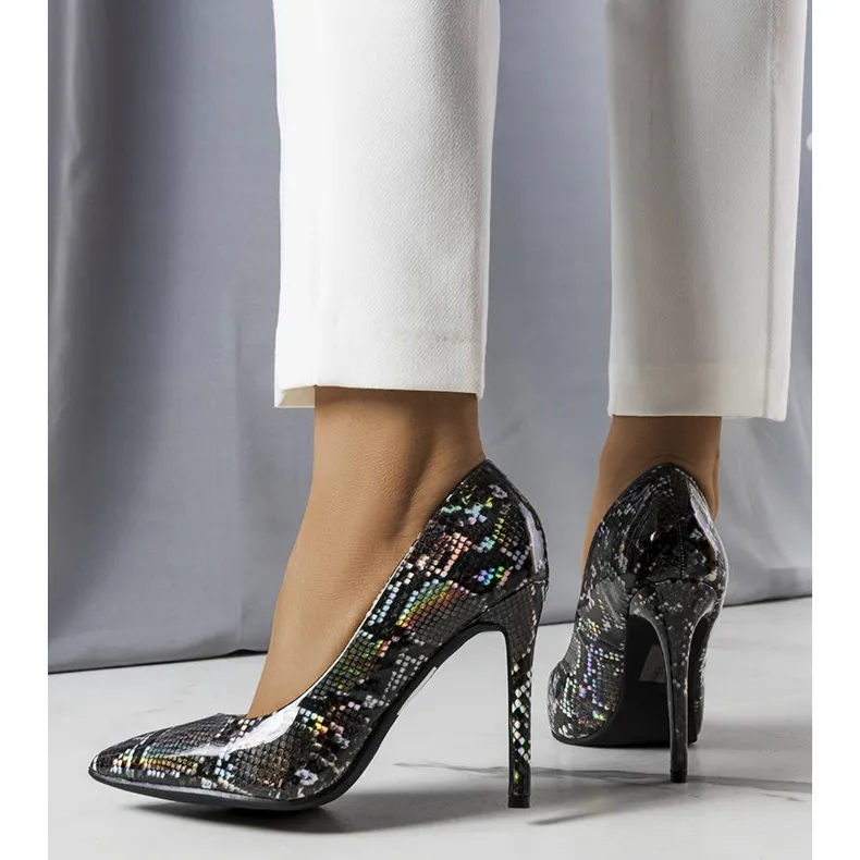 Talons hauts laqués noirs Ella le noir