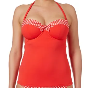 Tankini bandeau à armatures Rouge | 3 Suisses