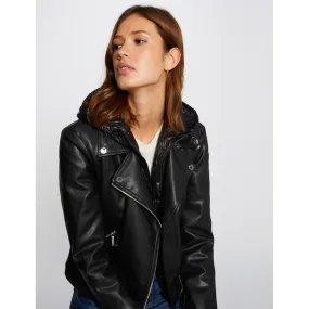 veste simili cuir femme