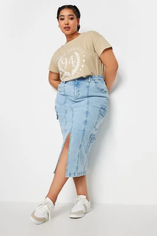 YOURS - T-Shirt Beige 'Palmspring'